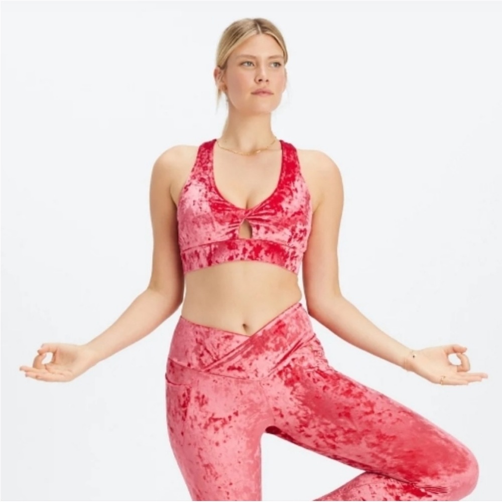 Fabletics Red Velvet Sports Bra - Picture 6 of 9